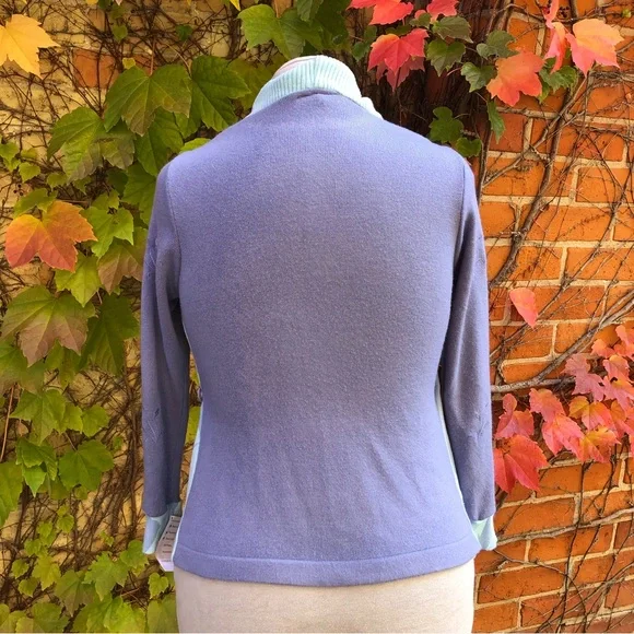 Stylish Women's Sweater in Purple and Blue - Picture 4 of 9